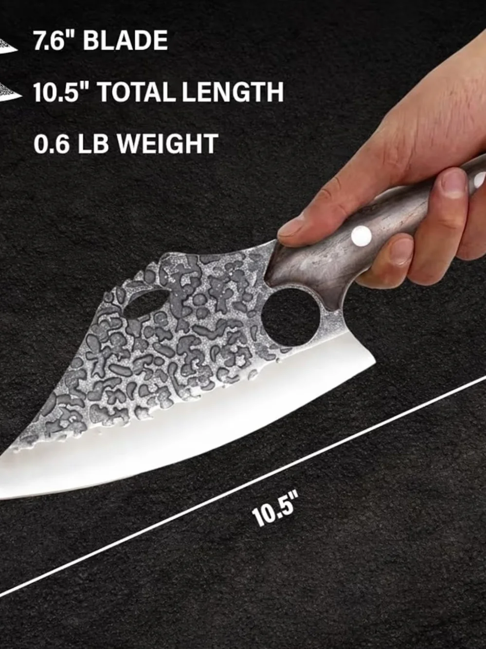 Coolina Gator Butcher Knife – Hand-Forged High-Carbon Steel, 7.6 Inch